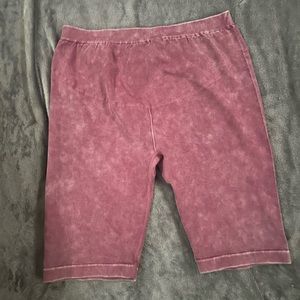 Ladies large pink maternity biker shorts